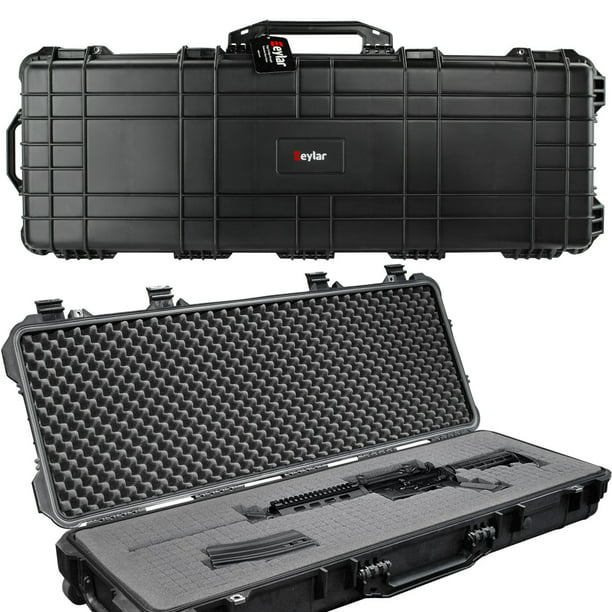 Shotgun Durable Hard Case 50.5 inch Rifle Carry Tactical Gun Padded Storage Box